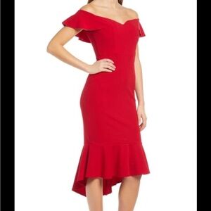 Honey and Rosie Red High Low Dress